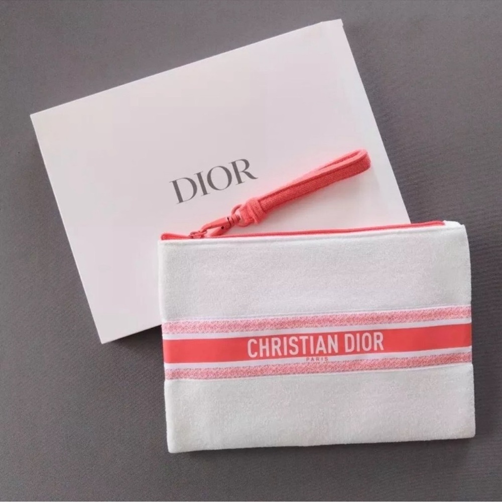 Christian Dior Novelty Clutch Pouch 2024 towel fabric